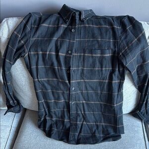Men's Black Plaid Shirt